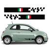2 szt. Naklejki na bok drzwi samochodu Wodoodporne Naklejki winylowe PVC Naklejki do stylizacji karoserii samochodowej Dekoracja zewnętrzna Akcesoria do Fiat 500