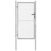 VidaXL Garden Gate Galvanized Steel 105x200 Cm Silver