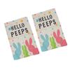 2Pcs Easter Garden Flag Polyester Weatherproof 2 Sided Decorative Bunny Yard Flag for Patio Terrace