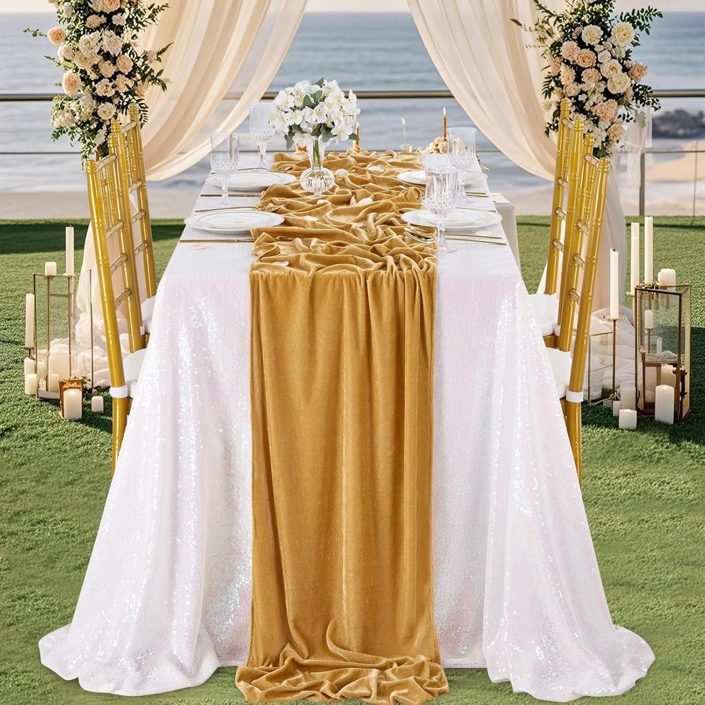 Luxurious Velvet Table Runner, Wedding Reception Baby Shower Decora, Soft Table Linen Overlay, WeddingTable Runner Room Decor