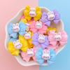 10Pcs New Cute Resin Rabbit Bow Series Flat Back Parts Embellishments For Hair Bows Accessories