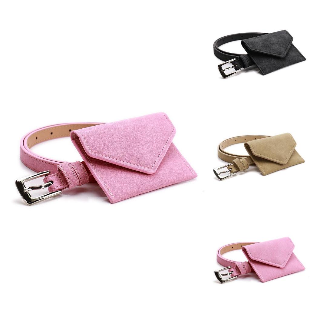 Female Mini Waist Belt Purse With Solid Color Design For Trendy And Sophisticated Style