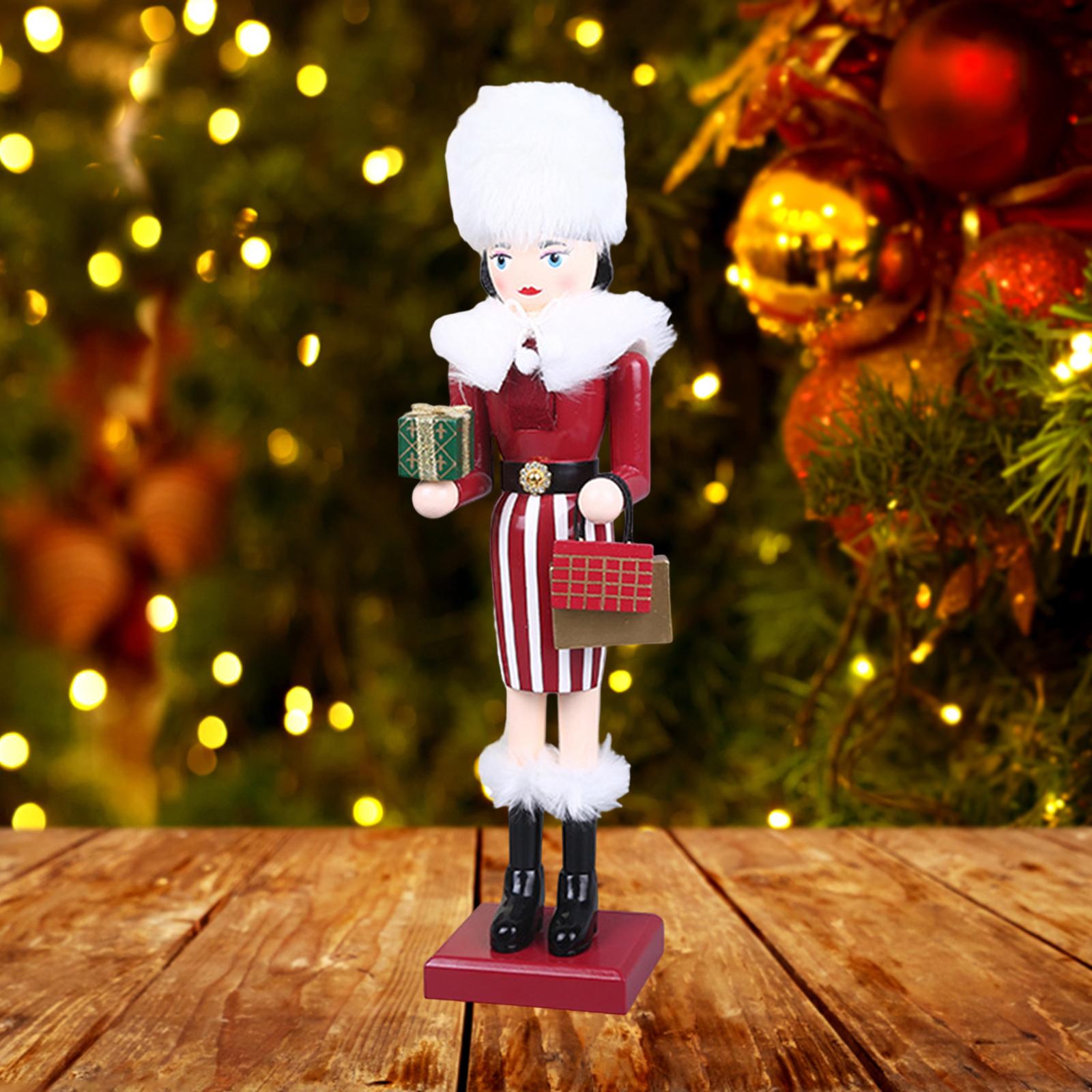 

15in Nutcracker Ornaments Doll Home Decor Xmas Desktop Decoration for Scene
