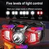 Dual Light Source Induction Headlights Outdoor Headwear Miner's Working Compact Lightweight Lamp Small L9U6