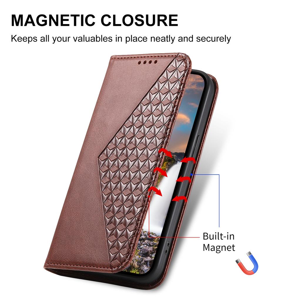 For Samsung Galaxy S25+ Case Calf Texture PU Leather Phone Cover with Wallet