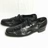 80er-90er Vintage Florsheim U-Tip Businessschuhe Größe 11B 27.5-28.5 Schwarz Herren(GEBRAUCHT)