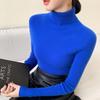Women's Slimming Seamless High Neck Cashmere Sweater - 35% Cashmere, Perfect for Autumn/Winter