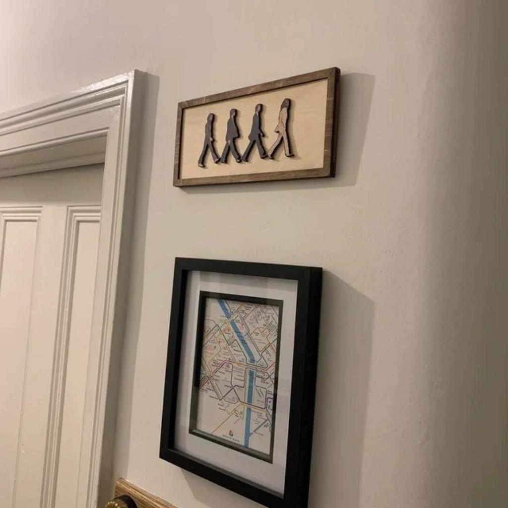 The Beatles Abbey Road, Wooden Wall-Mounted Ornamental Artwork