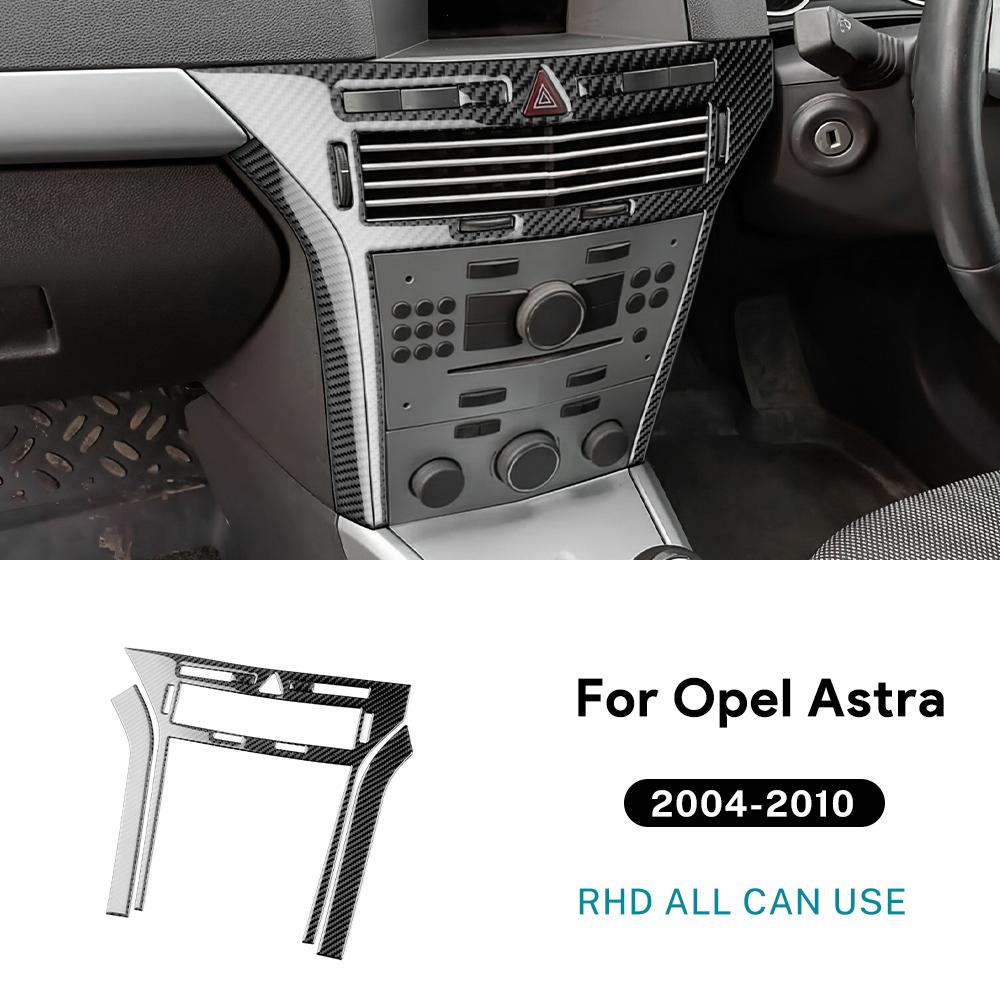 Echter Weicher Kohlefaser-Aufkleber für Vauxhall Opel Astra H MK5 2004 2005 2006 2007 2008 2009 2010 LHD RHD Auto Mittelkonsolenrahmen