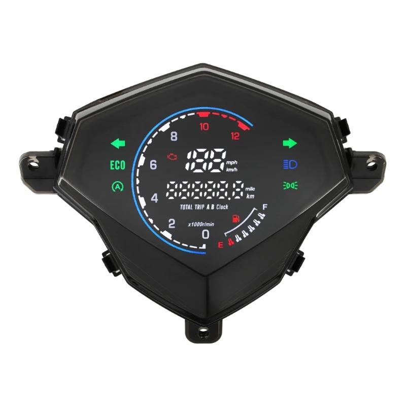 LED Color Film Tachometer Instrument Digital Motorbike Dashboard with Speedometer Gauge 12V for Mio 125 MIO I125 Mio 110