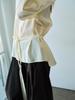 Spring Casual Lapel Modal Shirt with Lace-up for Women - Cloud-like, Solid Color