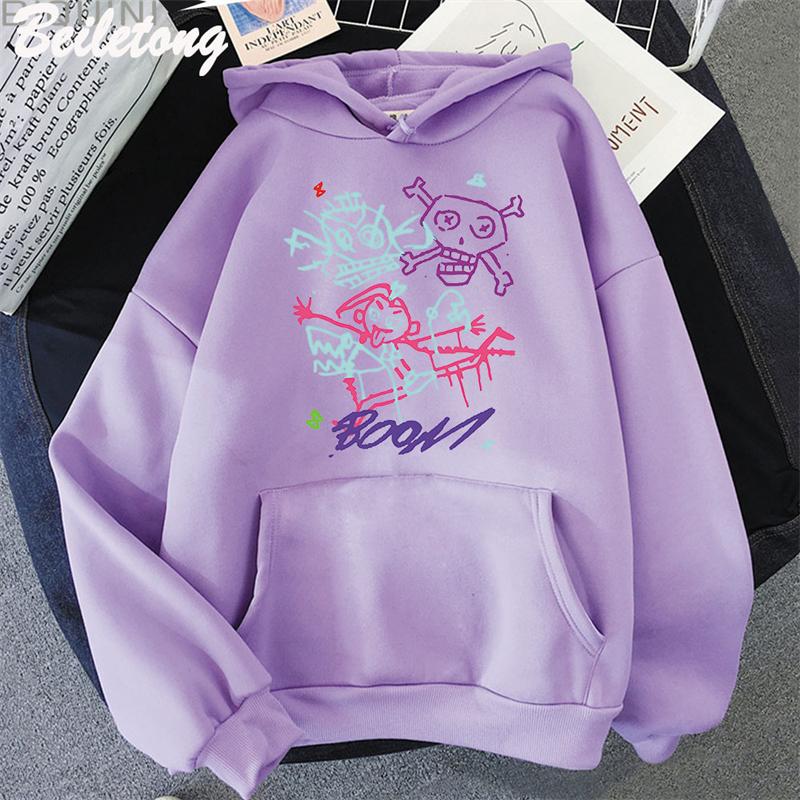 Arcane Jinx Hoodie Monkey Graffiti Style Nice Print Game Lovers Tops Streetwear Women_Men Sweatshirts Euro Size Pullovers Hooded
