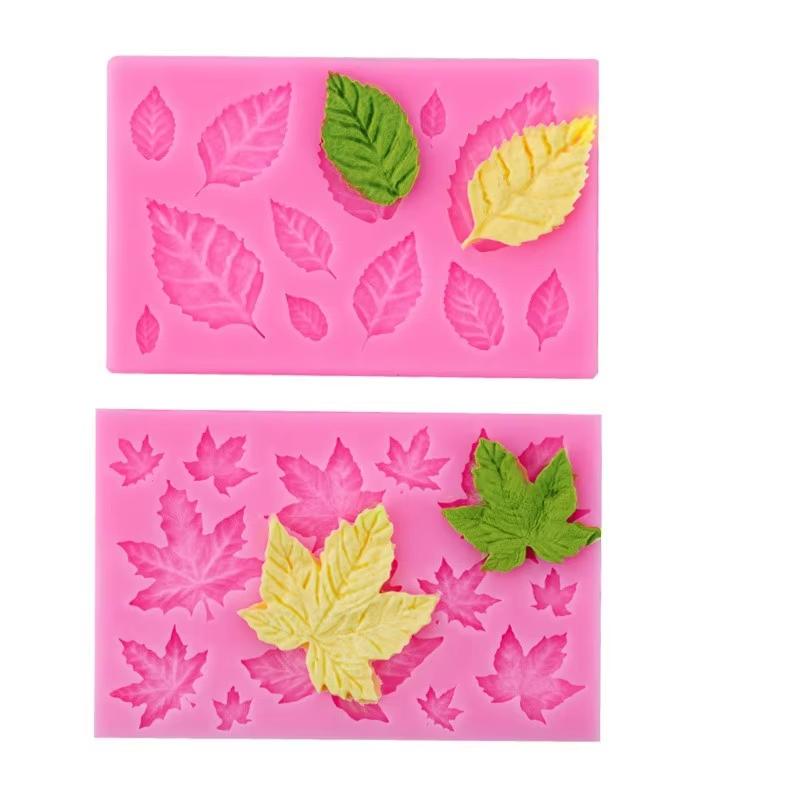 DIY Leaf Maple Leaf Silicone Mould Leaf Collection Flipping Silicone Mold Cake Decoration Moulds Resin Clay Accessories