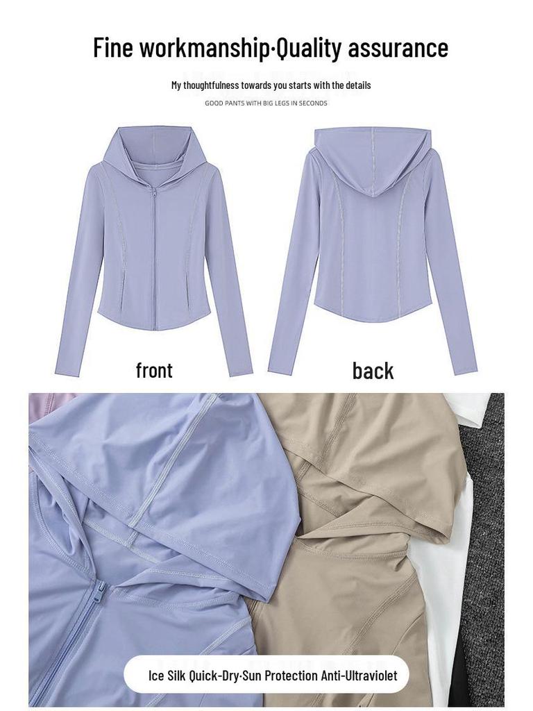 Women's 2024 Summer Sportswear Set: Sun Protection Ice Silk Wide-Leg Pants & Yoga Suit for Outdoor Hiking and Climbing