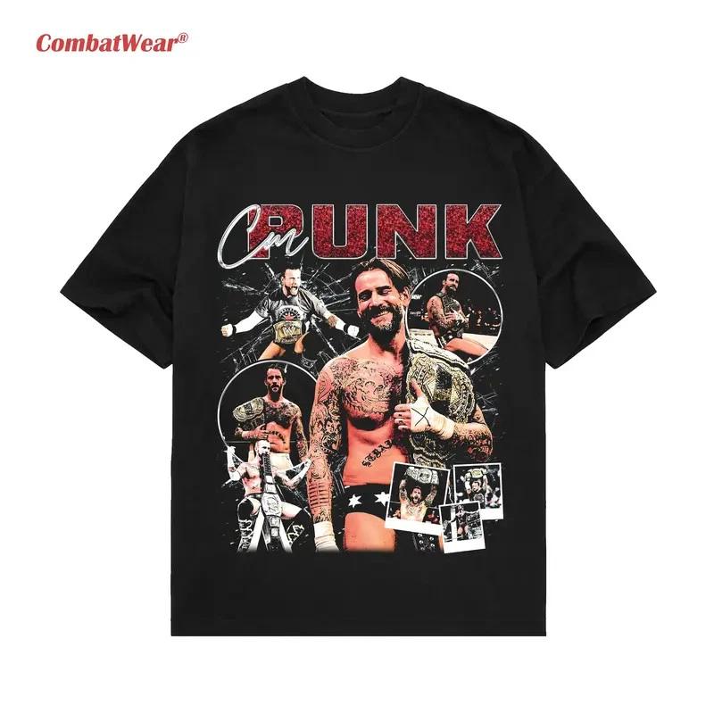 CombatWear Vintage Wrestling Fighter Graphic Tee, Retro Retro Graphic T-Shirt L