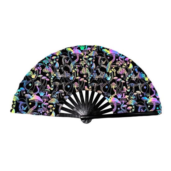 

Портативный складной вентилятор Yousheng, голографический ручной вентилятор, радужный летний охлаждающий вентилятор, украшение, реквизит для танцевальных представлений, аксессуары для костюмов для вечеринок B