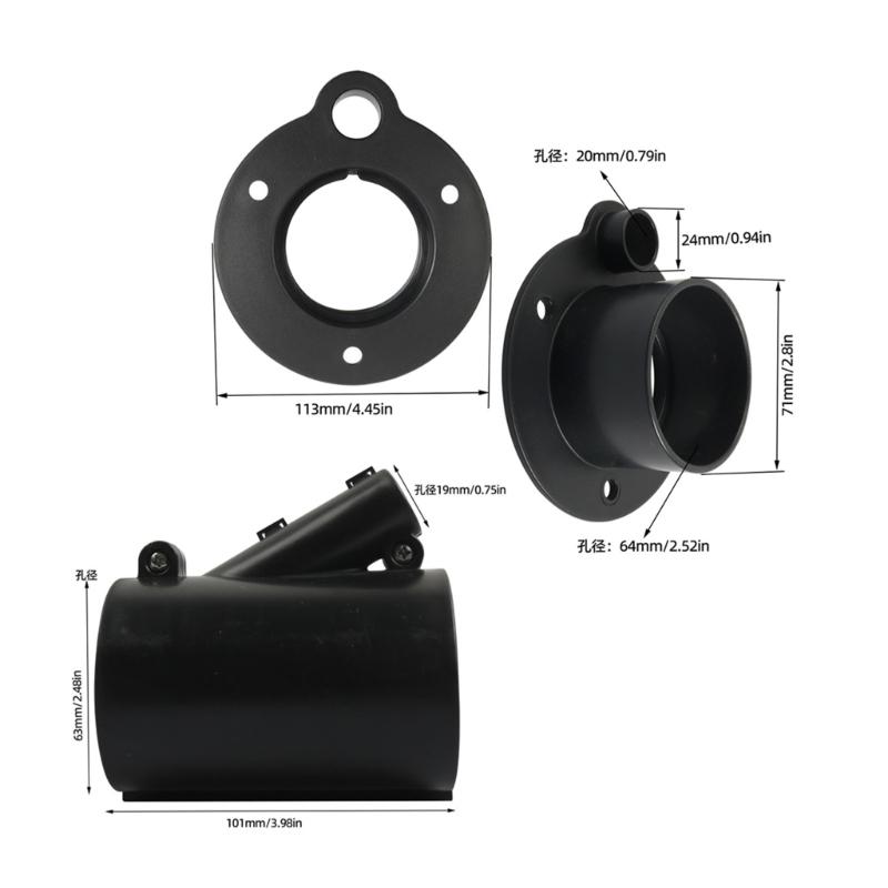 Outboard Motor Rigging Hose Flange Kit With Split Flange And Fuel Line Attachment For Marine Application
