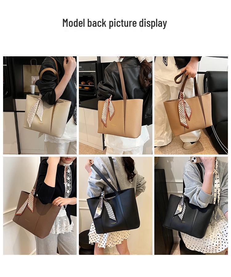 Women's Cross-Border Minimalist Large Capacity Tote - 2025 Fashionable and Versatile Shoulder Bag for Work and Commute
