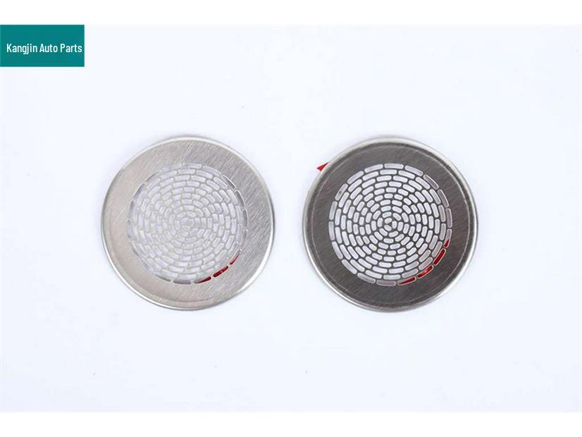 Dustproof Speaker Covers for 2025 Aion V Tyrannosaurus Rex Front Door Panels - Silver Stainless Steel Interior Modifications