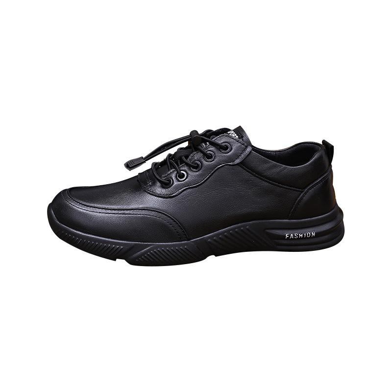 New Men's Casual and Versatile Leather Shoes Top Layer Cowhide Soft Leather Soft Sole Sports Shoes Running Shoes Outdoor Men's Shoes