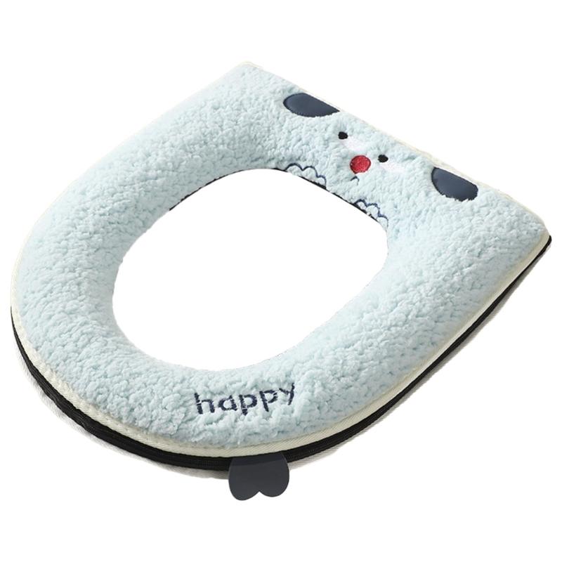 Toilet Seat Cushion, All-Season Universal Toilet Cover, Zipper Toilet Seat Cover Winter Toilet Cushion 1