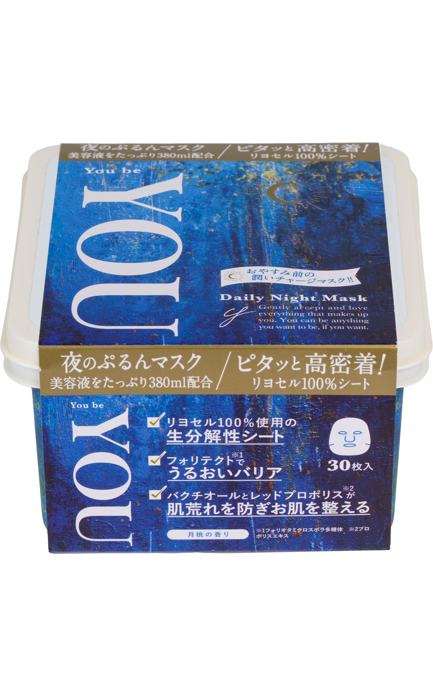 

YoubeYOU Face Pack Face Daily Night Mask lyocell super adhesion high penetration mask x moon peach scent x 30 [100% & pieces]