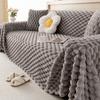 One Piece Sofa Cover with A Feeling of Cat Riding In Winter Simple and Thickened Plush Sofa Towel Winter Anti Slip Full Package Sofa Cover