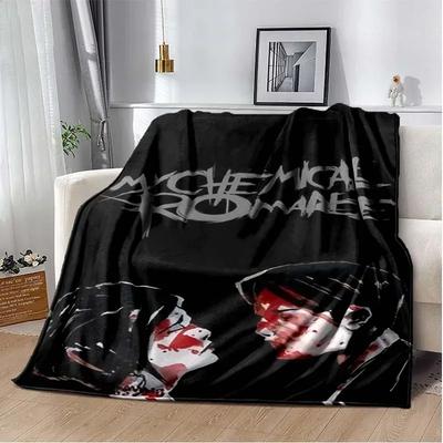 My Chemical Romance Band Throw Blanket Lightweight Warm Insulation for Sofa Bed Office Car Knee Pads Decke Couverture Stragulum