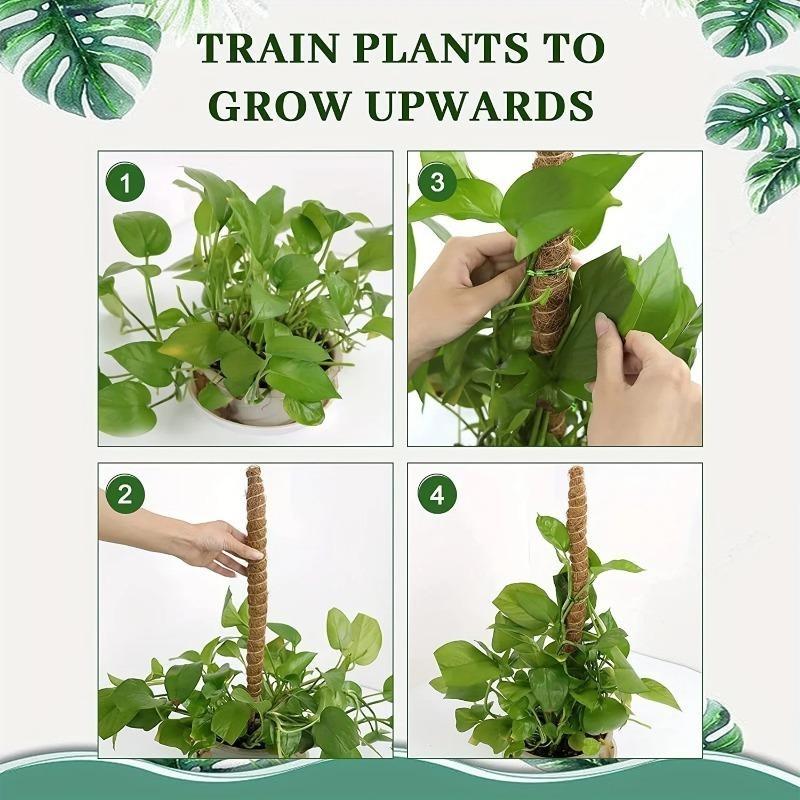 Plant Climbing Frame Coconut Shell Moss Palm Cane Gardening Coconut Rod Stretch Plant Climbing Pole Indoor Plant Creeper