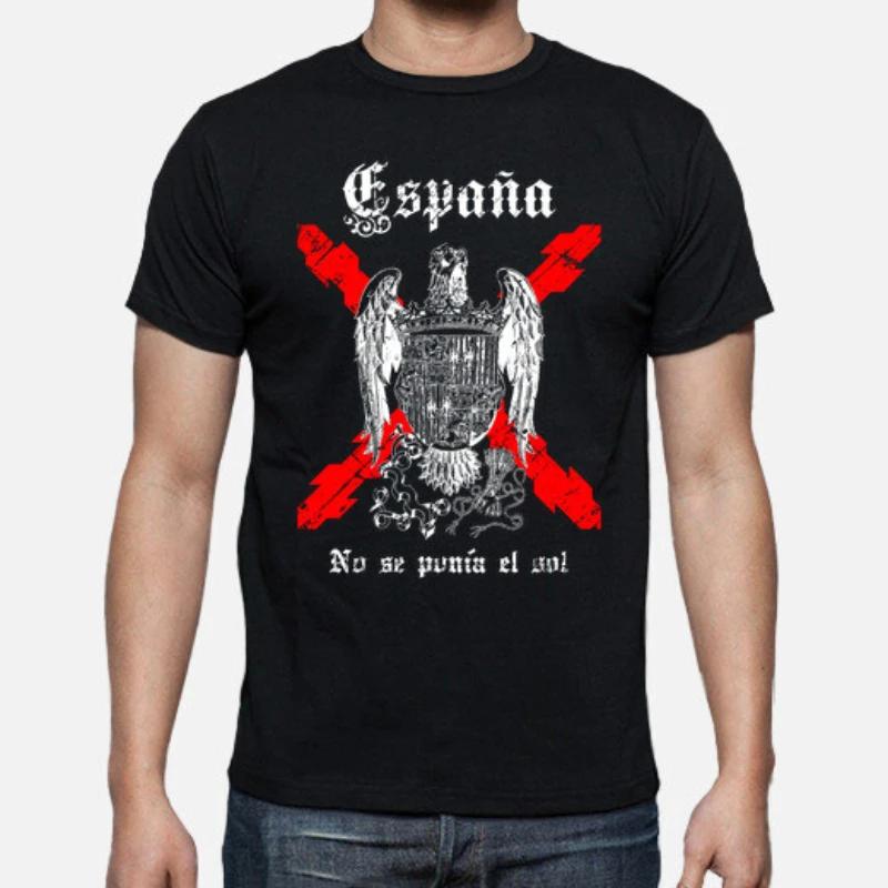 

España. No Se Ponía El Sol. Camiseta Impresa Con Insignia De águila Imperial Española XXXXXL чёрный
