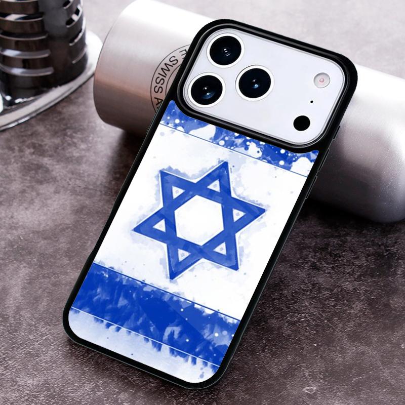 I=srael Flag Soft Phone Case for iPhone 17 16 15 Pro Max Air 14 13 12 11 Plus Shockproof Cover