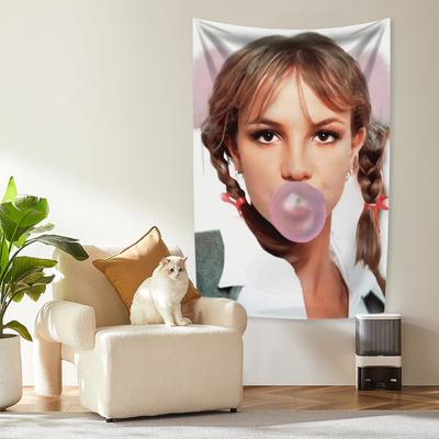 Retro Singer Britney Spears Wandteppich Prinzessin des Pop Wandbehang Wohnkultur Ästhetik Schlafzimmer Wohnheim Hintergrundtuch