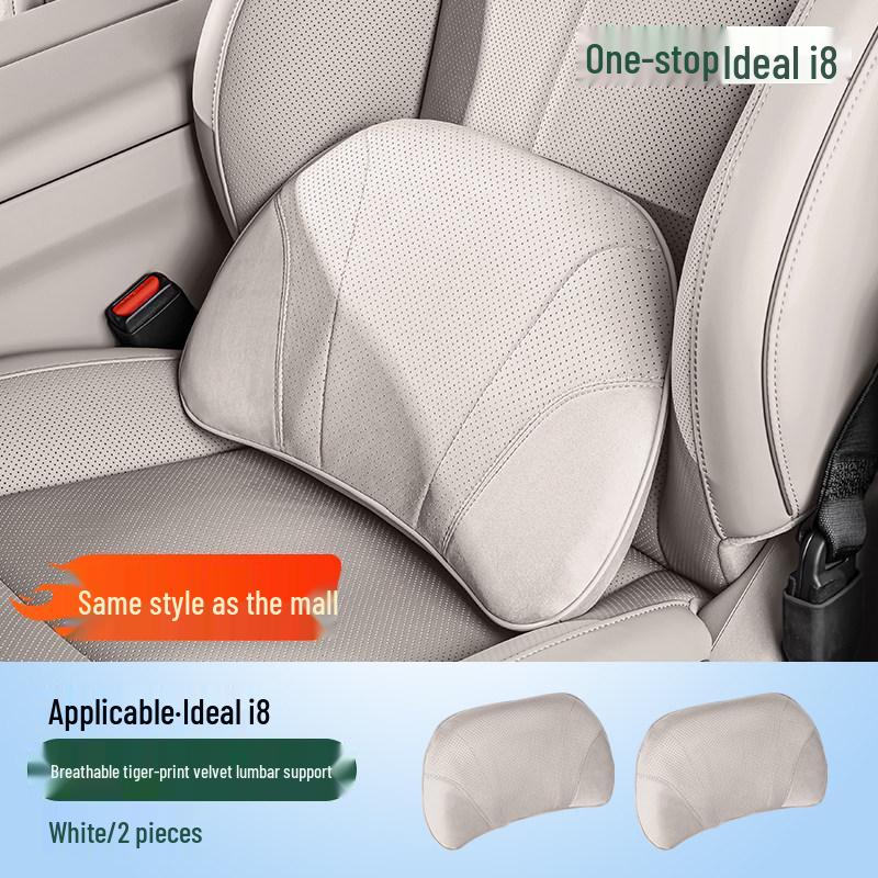 Ideal i6i8 Car Neck & Lumbar Support Pillow Set for Headrest and Interior Decoration