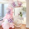 White Pink Balloons Arch Kit Metallic Pink Confetti Balloon Garland Baby Shower Gender Reveal Birthday Party Wedding Decoration
