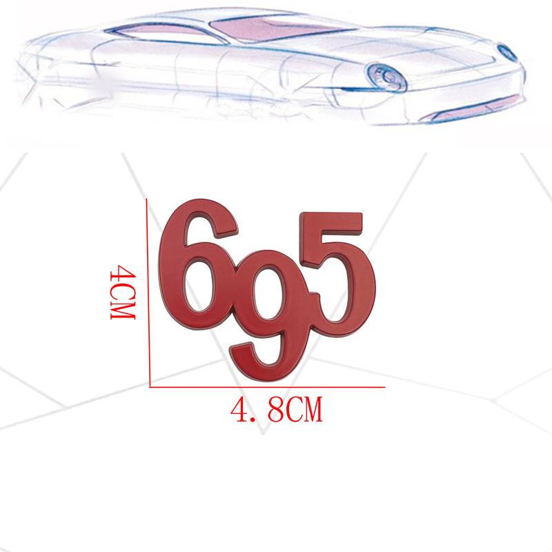 1 stk 3D Metall Esseesse Bilklistremerke Sinklegering Bilkarosseri Side Bak Bagasjerom Emblemer 695 595 Esseesse Logo For 500 695 595 Esseesse Auto Tilbehør