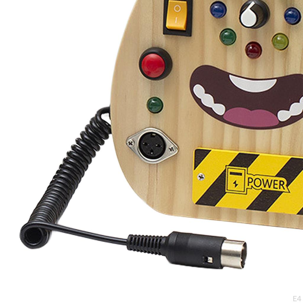 Toy Wooden Busy Board, Fine Motor Skills, Development Toy, Sensory Board LED Switch for 2 3 4