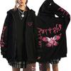 Felpa con Cappuccio e Zip Casual da Uomo e Donna Felpa Hip-hop Streetwear Giacca con Zip Giacca Y2K