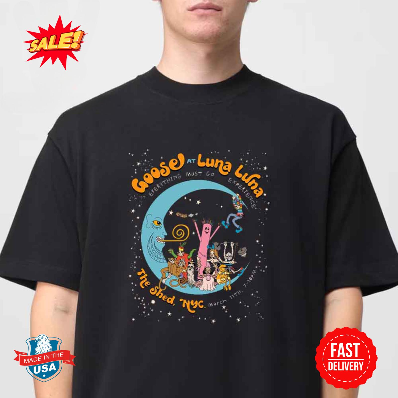 Goose The Band Нью-Йорк NY 2025 The Shed Luna Luna Забытое 11 марта Футболка Унисекс Футболка S
