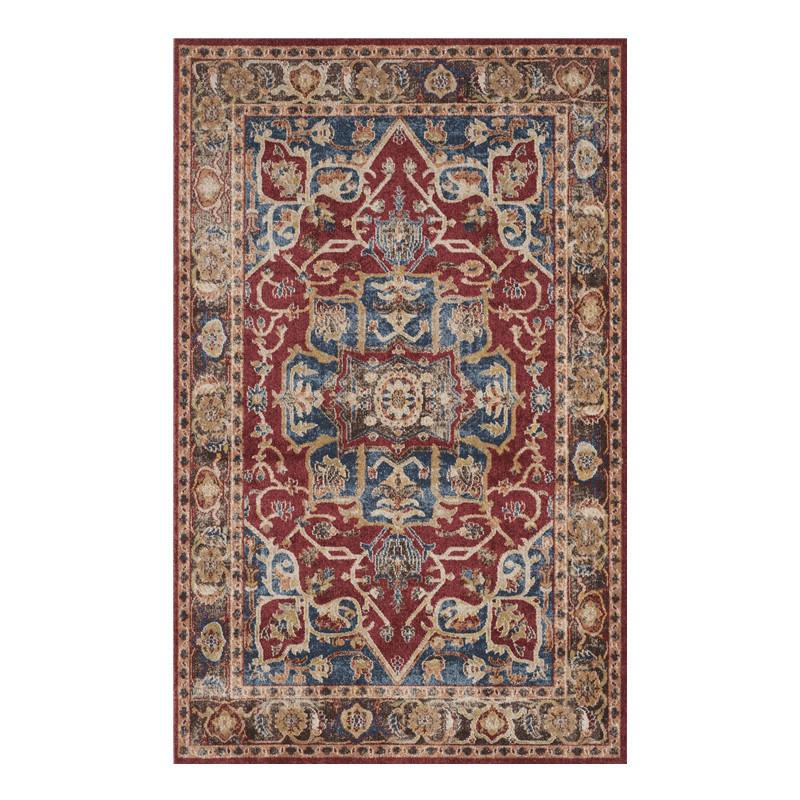 VIKAMA Washable Foldable Imitation Cashmere Carpet Entry Door Mat Persian Retro Style Living Room Bedroom Bed Soft Mat