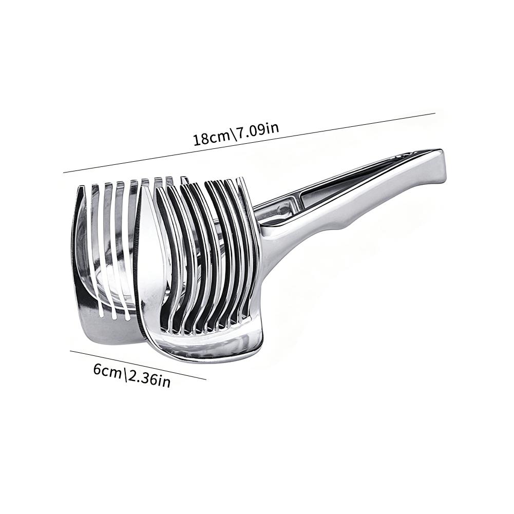 Stainless Steel Kitchen Handheld Orange Lemon Slicer Tomato Cutting Clip Fruit Slicer Creative Gadgets Kitchen Accessories
