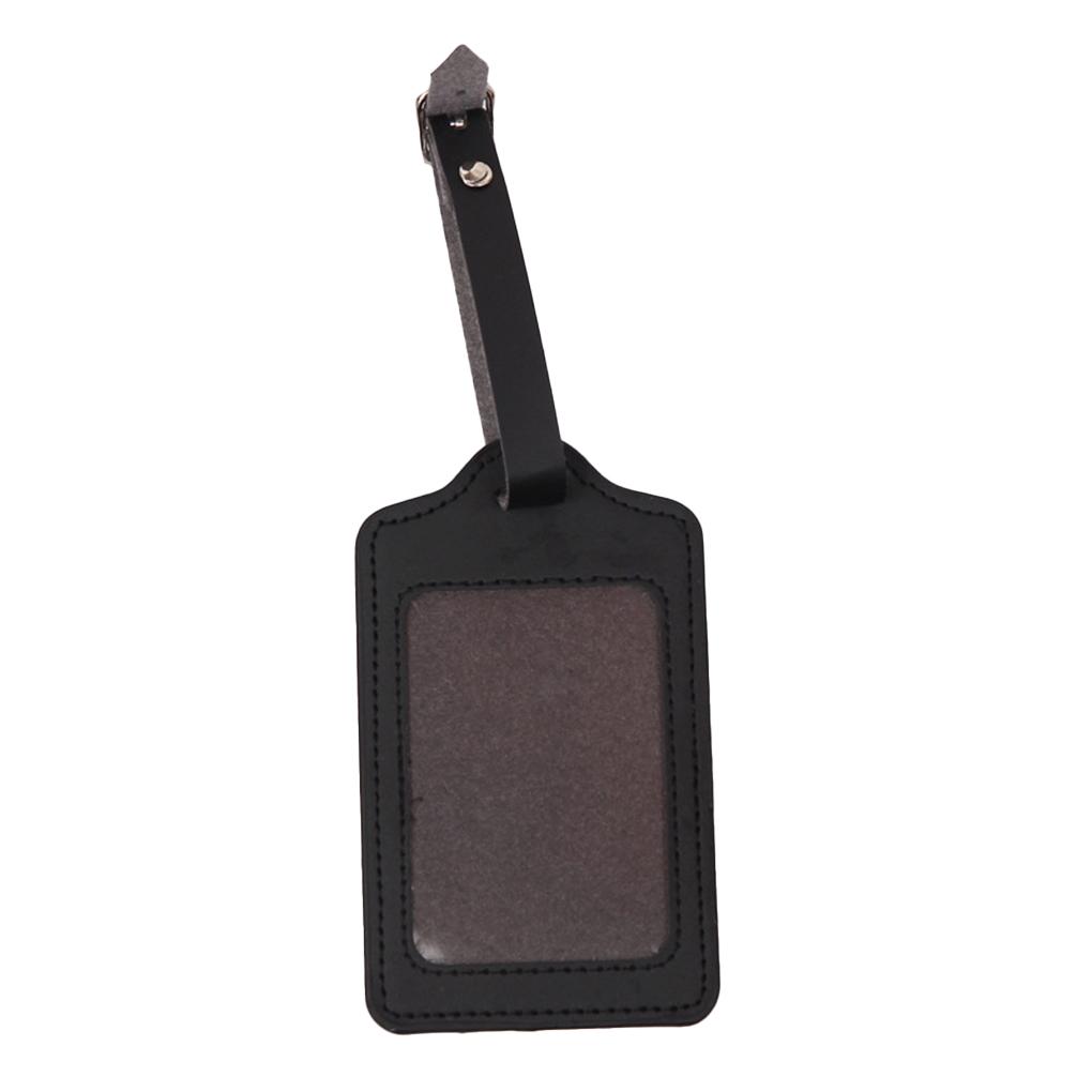 

Кожаный чемодан для багажа, держатель адреса, бирка для посадочного талона, анти-потерянная красочная идентификационная карта, этикетка, аксессуары чёрный