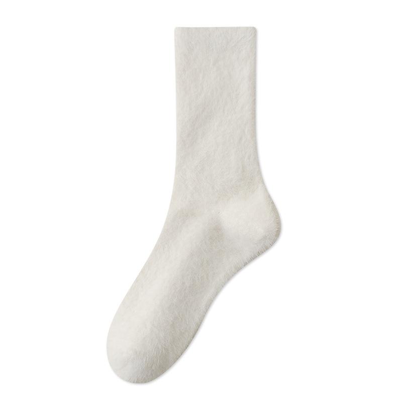 Men's Autumn and Winter Thickened and Warm Mink Fleece Mid-calf Socks Business Socks