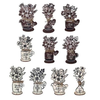 Holzblume Mama Holzplatte Bedeutendes Holzschild Muttertag Dankbares Geschenk