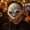 Masque Crâne en Mousse Halloween Demi-Masque, Horreur avec Sangle Réglable, Mascarade Durable pour Hommes Adultes, Accessoires de Fête Déguisement Cosplay