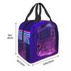 Fluorescenční Neonová Herní Konzole Izolovaná Svačinová Taška pro Ženy Děti Přenosné Boxy na Jídlo Termoska na Oběd Taška