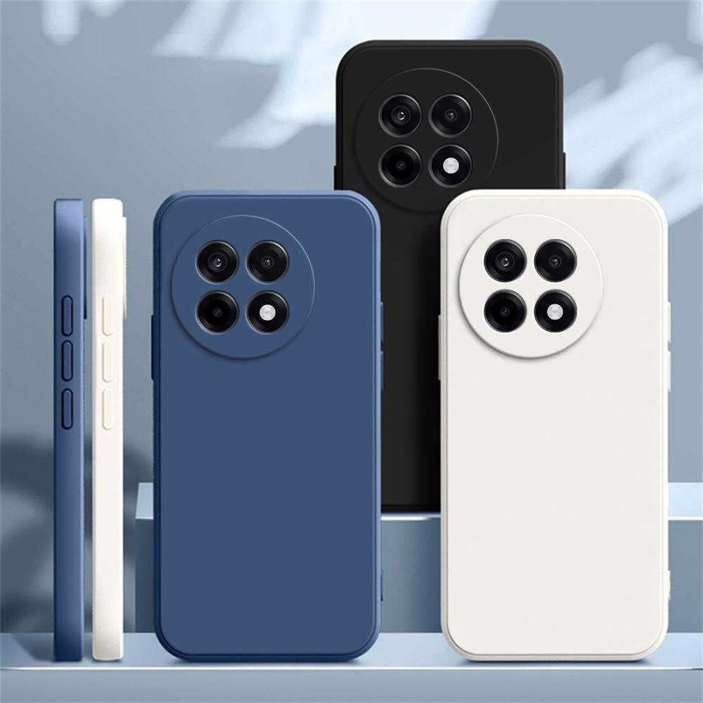 High Qualtiy Phone Case for OnePlus Ace 5 Ace5 Pro Ultra Racing 5Pro 5G Liquid Silicone Square Internal Flocking Soft Back Cover