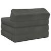 Folding Sofa Bed Dark Grey 200 x 70 x 10 cm Velvet