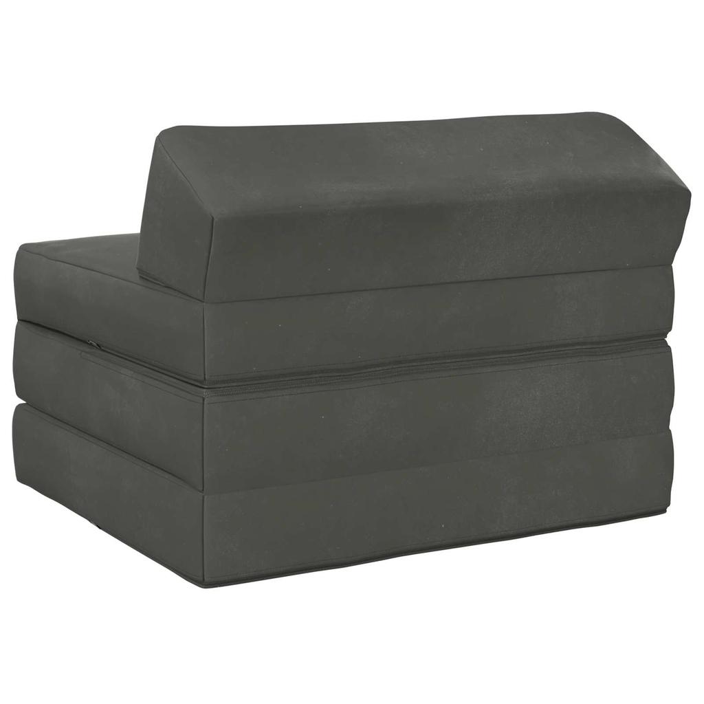 Folding Sofa Bed Dark Grey 200 x 70 x 10 cm Velvet