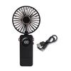 Ventilador de Mão com Cabeça Ajustável de 90 Graus Ventilador Mini Portátil Carregamento USB Bateria Grande Indicador de Bateria LED Ventilador