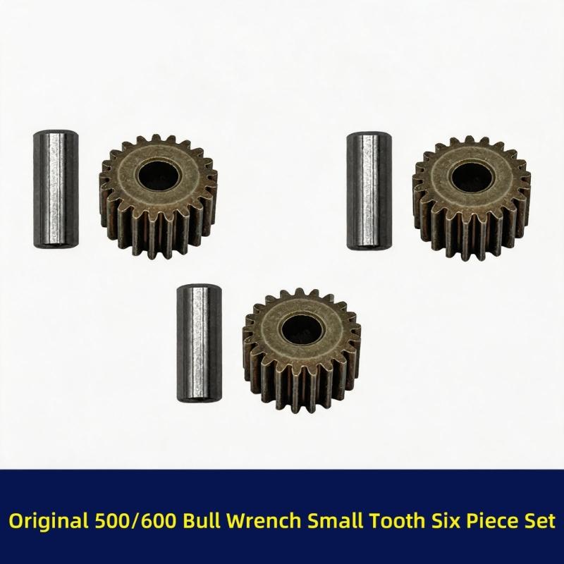 21 Tooth Impact Wrench Gear Replacement Set, 6Piece Iron Small Gear Part for Cordless Wrench Gear Box Repair and Maintenance Backup Use